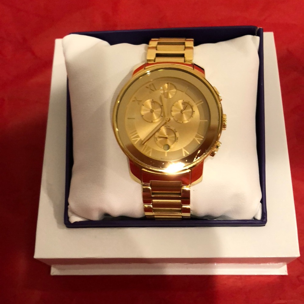 Gold Movado BOLD Watch